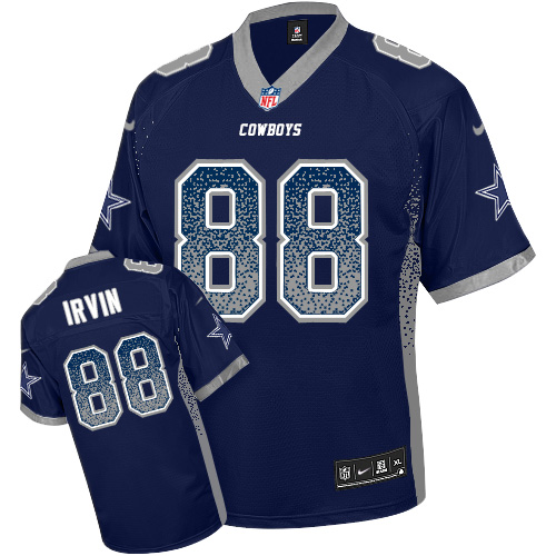 Nike Cowboys #88 Michael Irvin Navy Blue Team Color Men's Stitched NFL Elite Drift Fashion Jersey - Click Image to Close